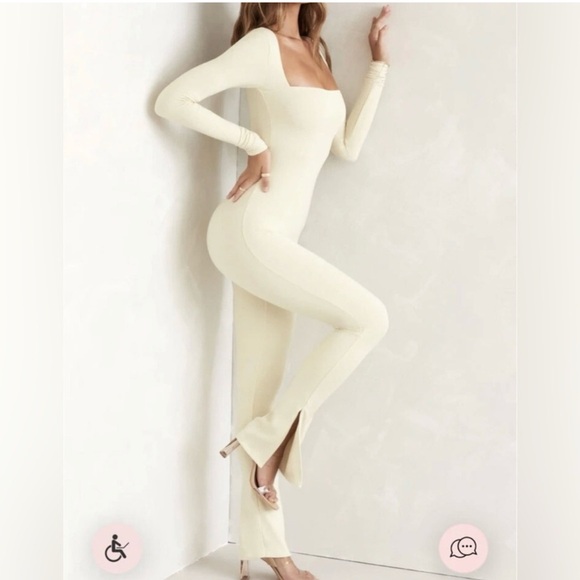 Oh Polly Pants - Oh Polly Cream Jumpsuit
